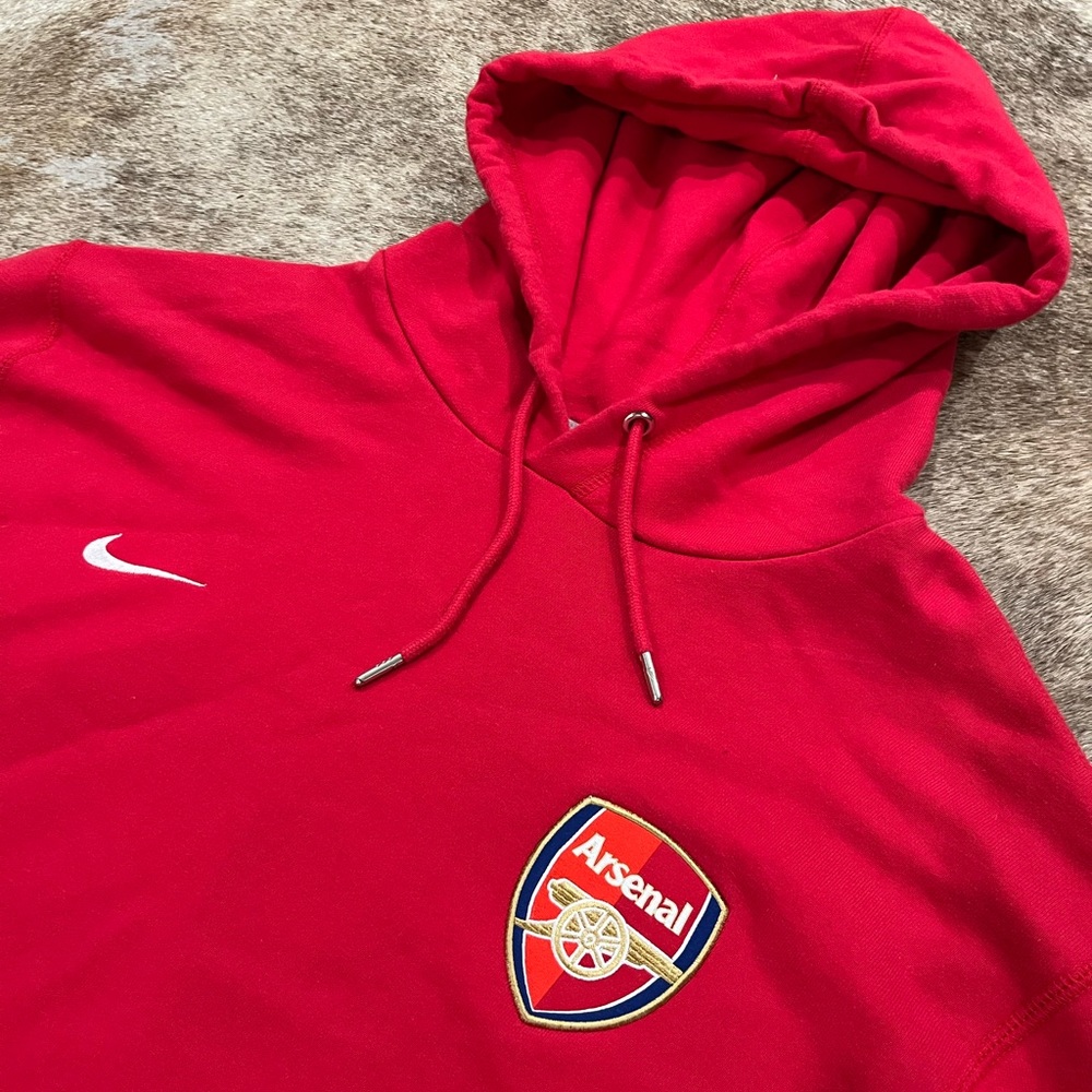 Y2K Nike Arsenal FC Soccer Hoodie Red Size XL